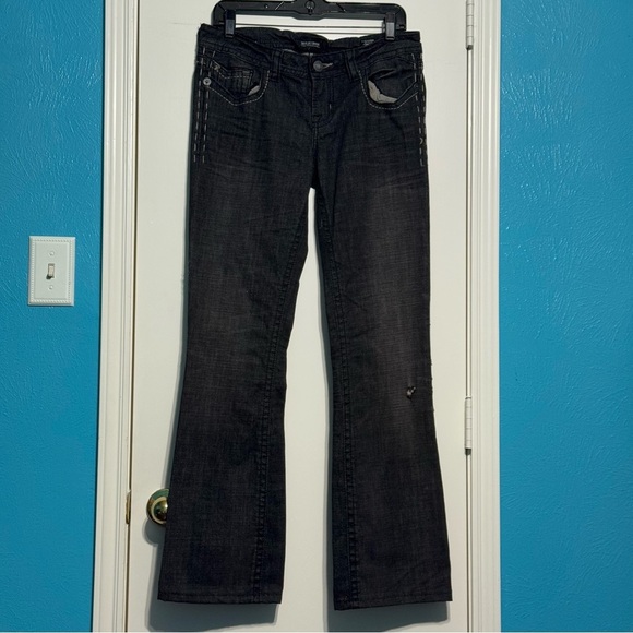 MEK DNM Women's Gray Flared Denim Jeans size 29 - Picture 14 of 16